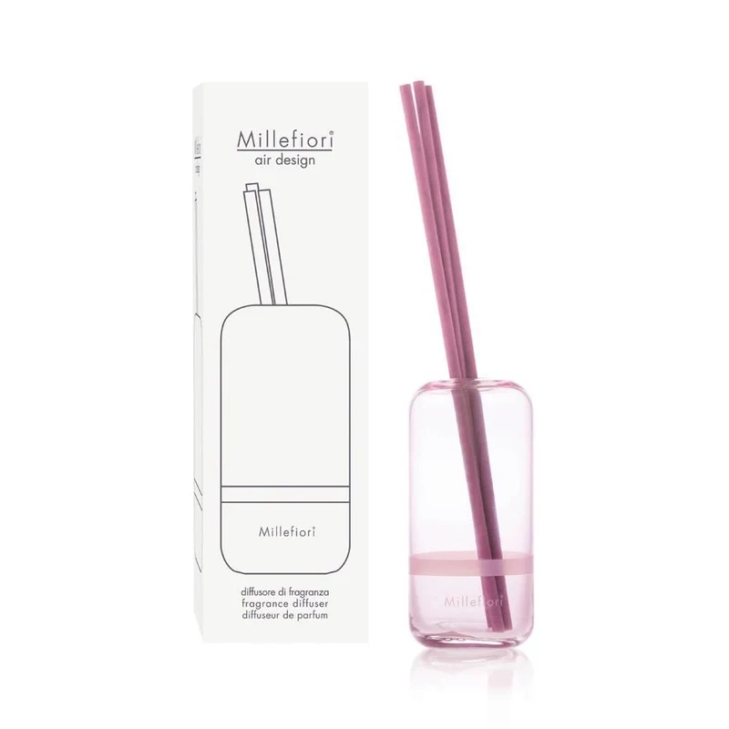 Millefiori Milano Diffusore a Bastoncini Air Design Capsule, 250 ml, Rosa