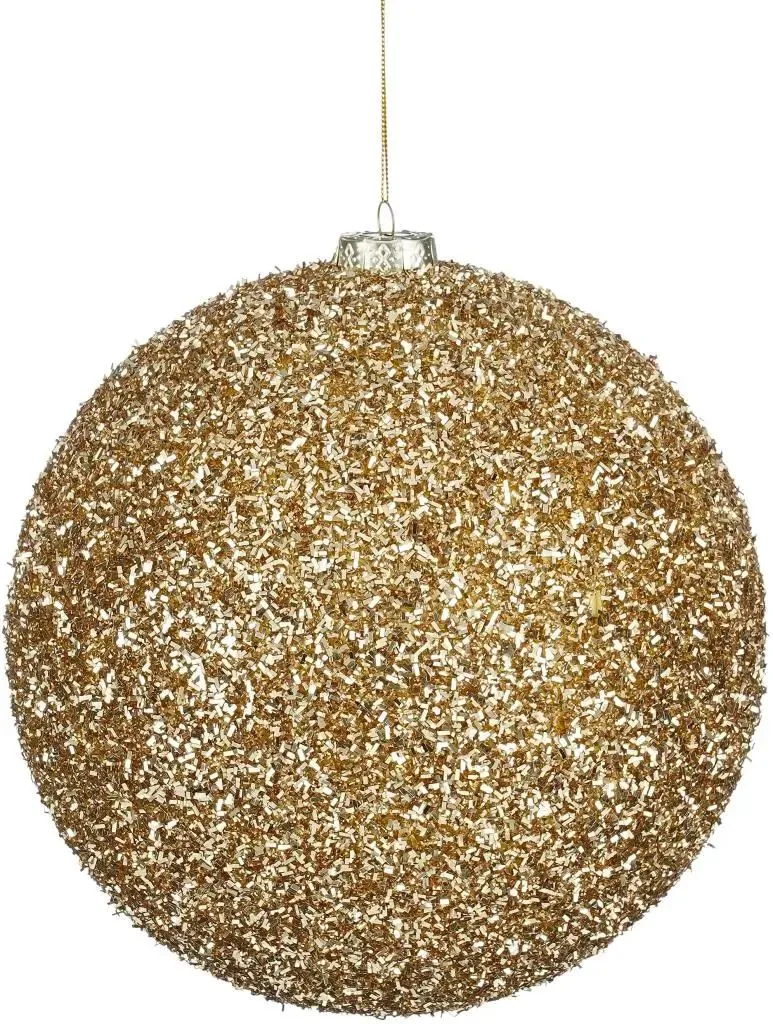 Mica Decorations Pallina di Natale in plastica D20 cm, champagne