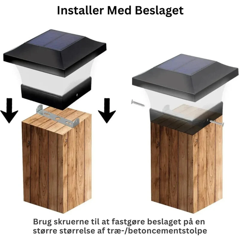 SolarGlo - Stilfuld Solar Gate Lampe til Ubesværet Udendørs Stemning