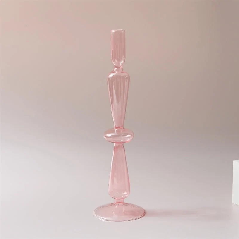 GlassAura -Elegant Håndlavet Glas Stearinlys Holdere og Vaser