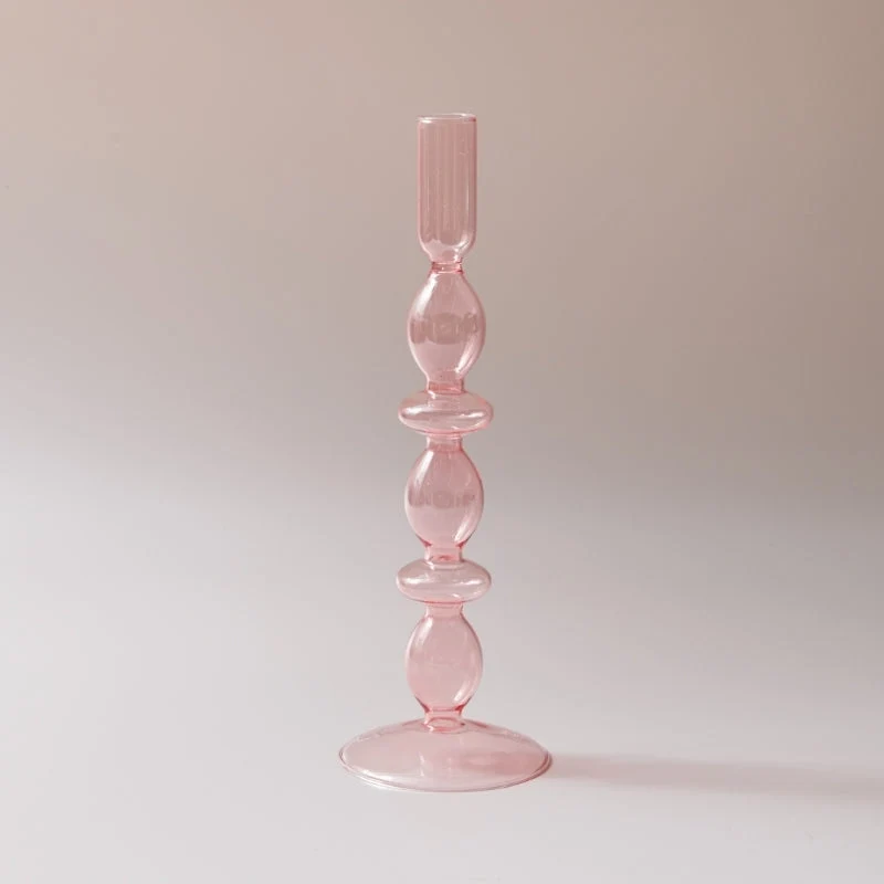 GlassAura -Elegant Håndlavet Glas Stearinlys Holdere og Vaser