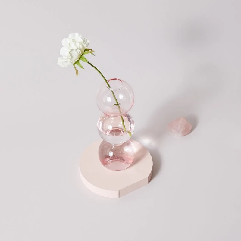 GlassAura -Elegant Håndlavet Glas Stearinlys Holdere og Vaser