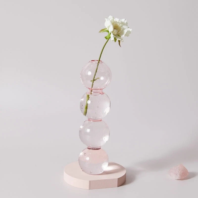 GlassAura -Elegant Håndlavet Glas Stearinlys Holdere og Vaser