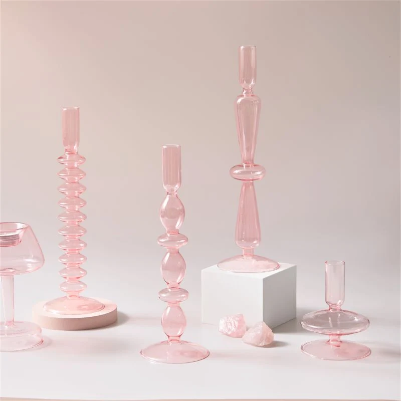 GlassAura -Elegant Håndlavet Glas Stearinlys Holdere og Vaser