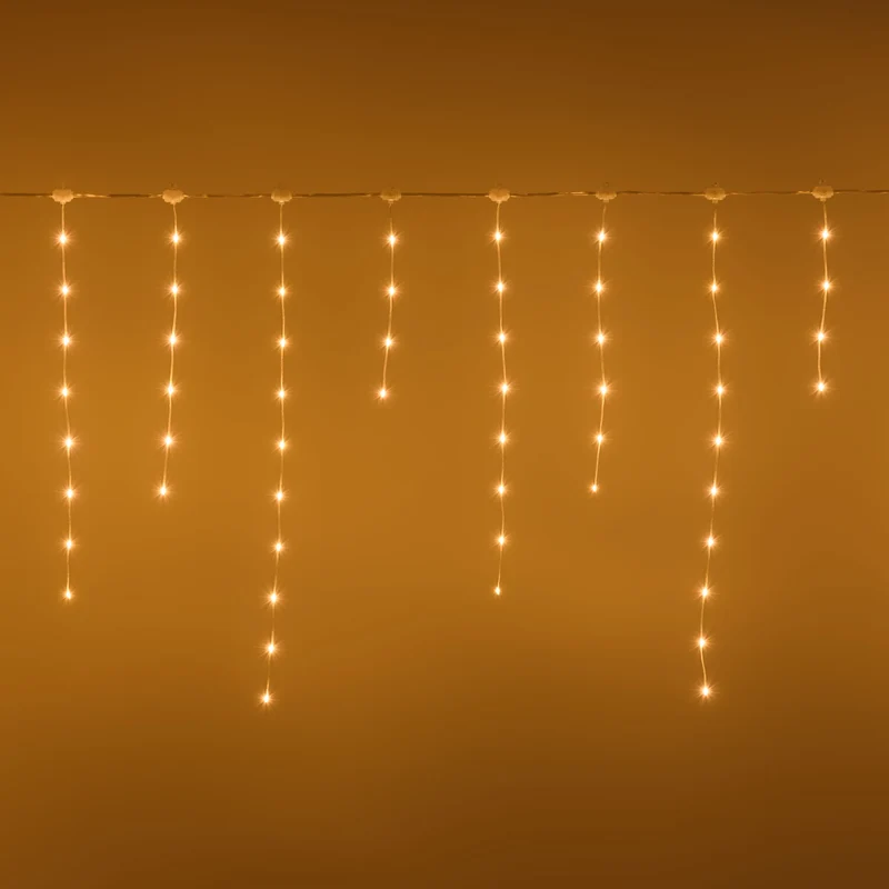 CASCATA LUMINOSA ICE LIGHT 512CM H75CM 224 LED BIANCO CALDO
