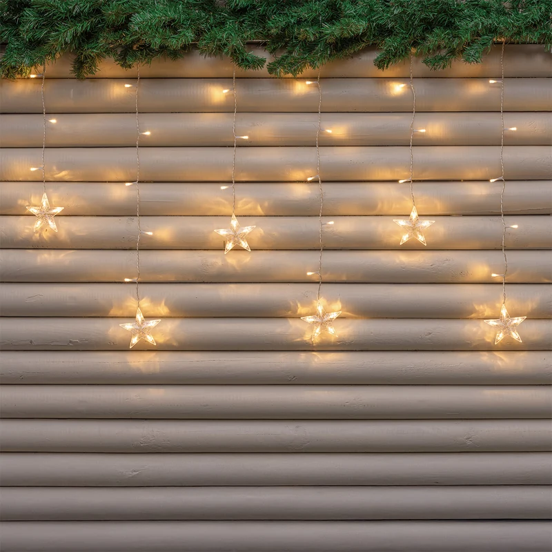 CASCATA LUMINOSA ICE LIGHT 200CM H70CM 90 LED BIANCO CALDO