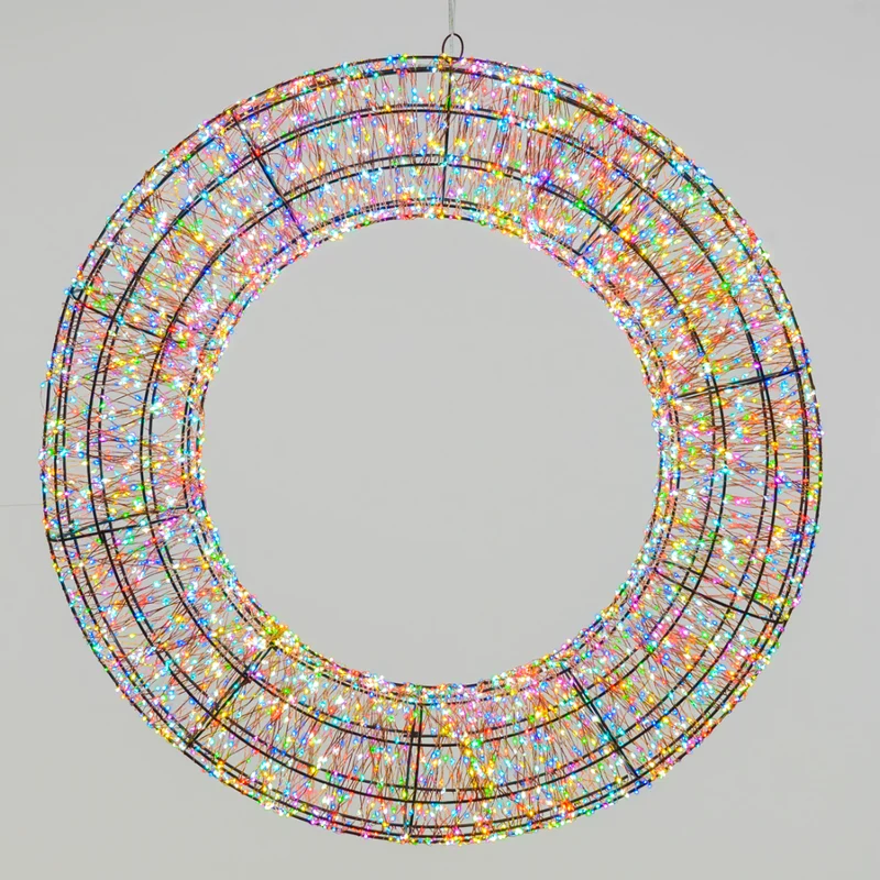 CORONA LUMINOSA 3D MARRONE D.75CM 6000 MICROLED RGB