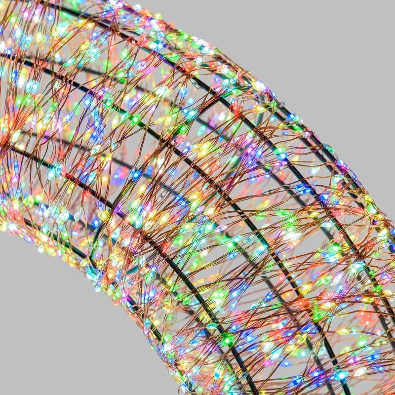 CORONA LUMINOSA 3D MARRONE D.75CM 6000 MICROLED RGB