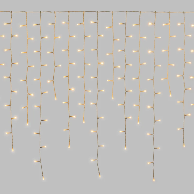 CASCATA LUMINOSA ICE LIGHT 350CM 432 LED BIANCO CALDO