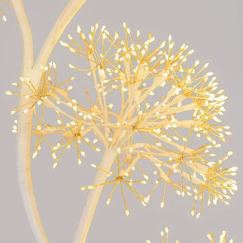 ALBERO RAMO BIANCO CON 5 SFERE H120CM MICROLED