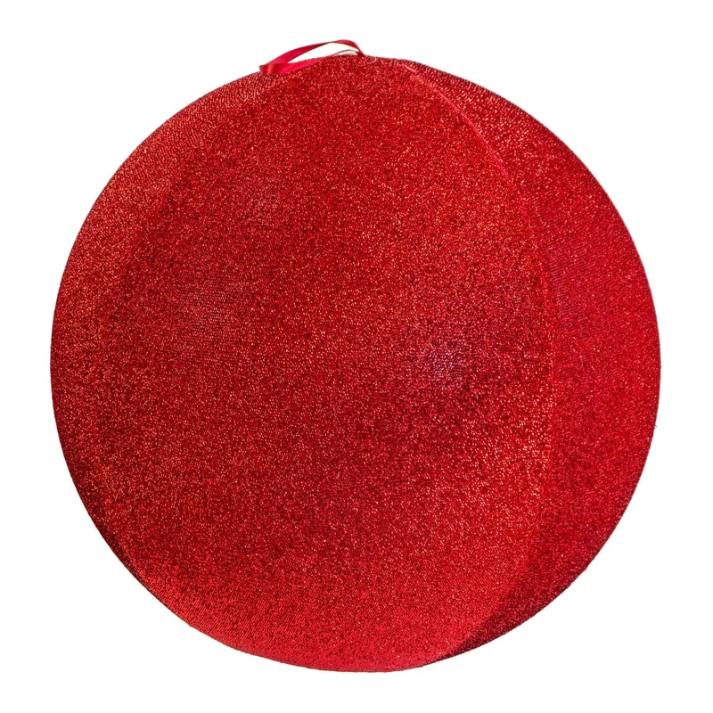 Pallina di Natale Gonfiabile con Glitter Rossa 60cm