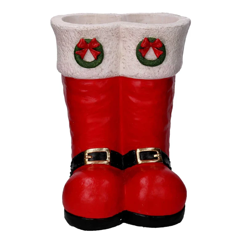 Portavaso a Stivali di Babbo Natale 31,5x31x41h cm