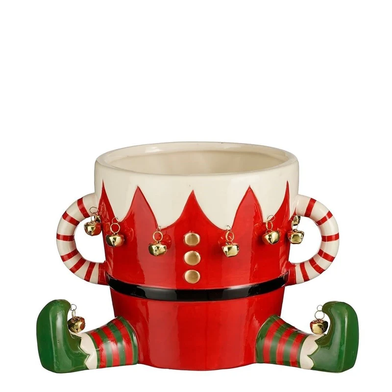Tazza Elfo 29x18x17 cm Rosso