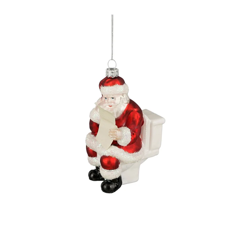 Pendente Babbo Seduto 9,5x5x11 cm Rosso