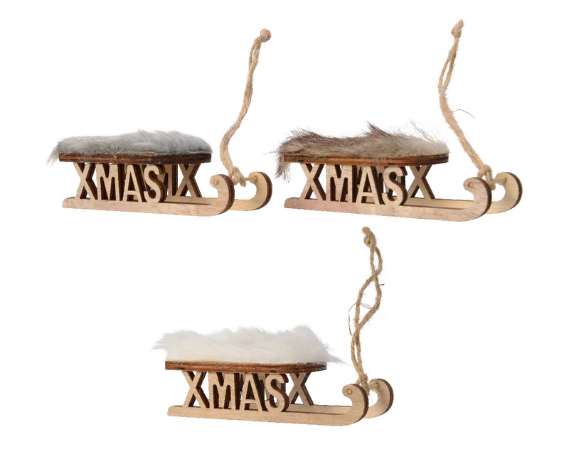 1 SLITTA DECORATIVA APPENDIBILE 4X12X3,5CM "XMAS" MODELLO ASSORTITO