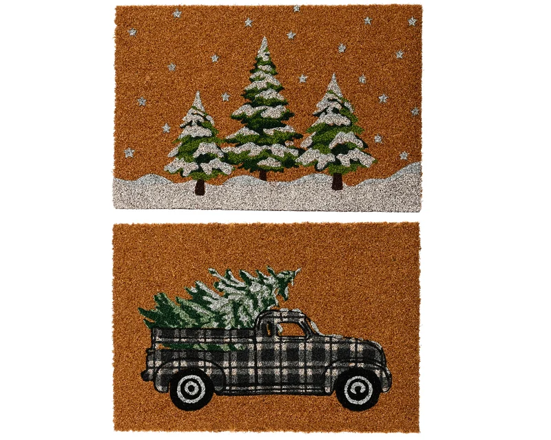 ZERBINO NATALIZIO CON ALBERO DI NATALE 40X60CM MODELLO ASSORTITO