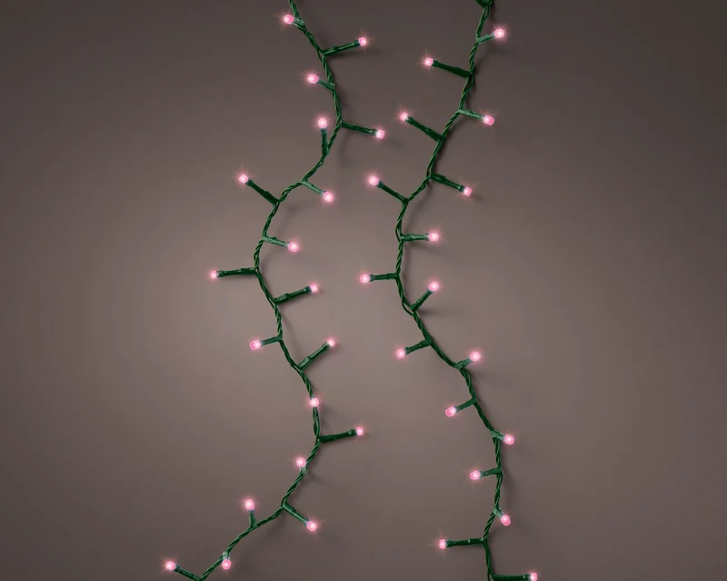 LUCI DI NATALE 1000LED ROSA 2250 CM 8 FUNZIONI