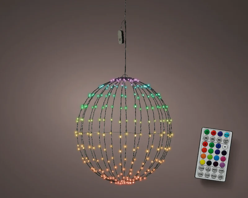 SFERA NATALIZIA ILLUMINATA 220LED D 50CM MULTICOLOR