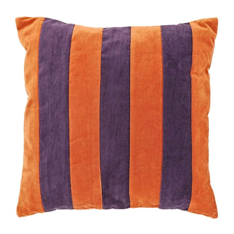 Cuscino Mika Strisce 45x45cm Arancione/Viola