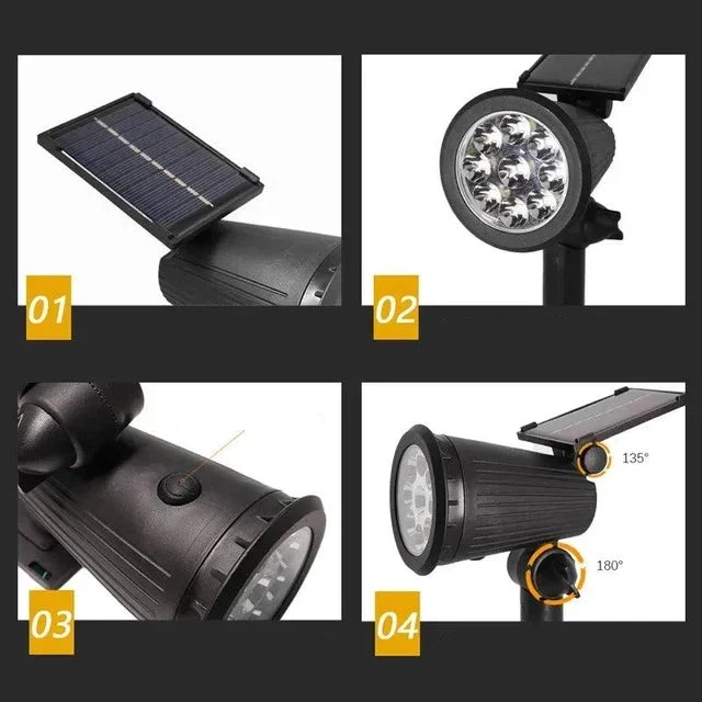 SolarFlare - Solcelledrevne LED spotlights til effektiv udendørsbelysning