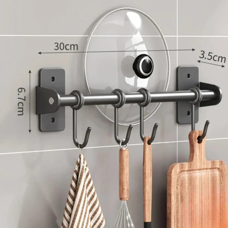 WallRack - Elegant vægmonteret krogreol til organiseret køkkenrum