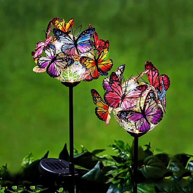 LumaFlutter - Solar Butterfly Stake Lights for en magisk haveglød