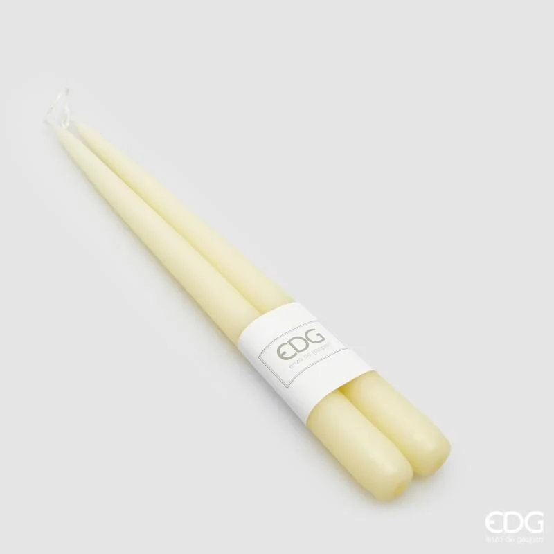 Confezione 12 Pezzi Candela a Stelo Normale 300x22 mm Avorio
