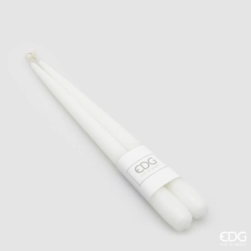 Confezione 12 Pezzi Candela a Stelo Normale 300x22 mm Bianco