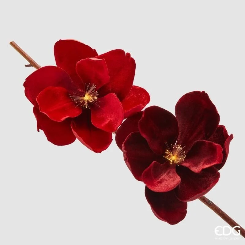 Magnolia Velvet con Clip D.25 Rosso Modello Assortito