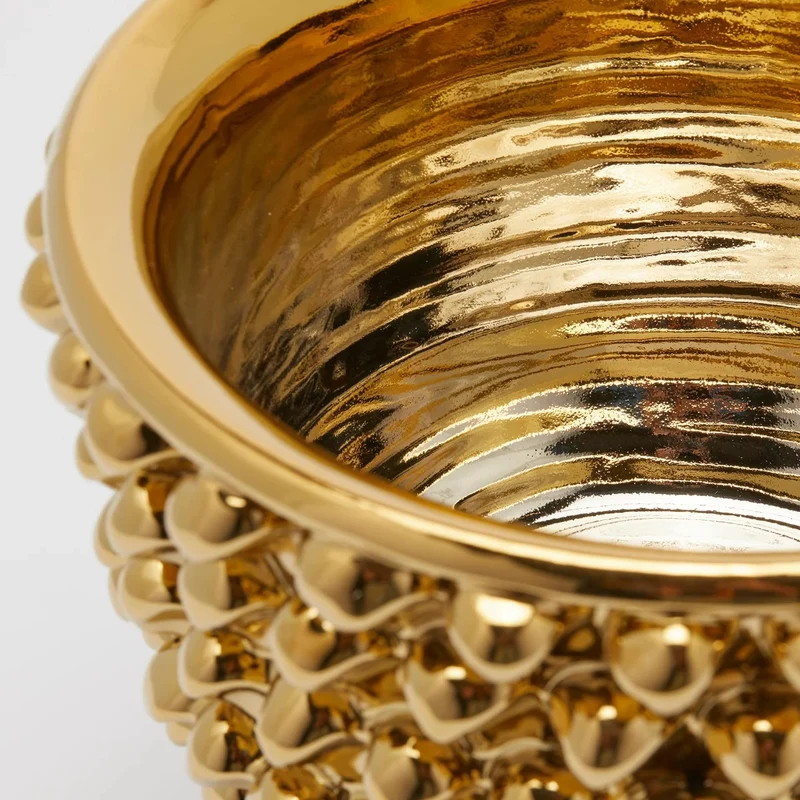Vaso Fenice a forma di Pigna H.24,5 D.28 Oro