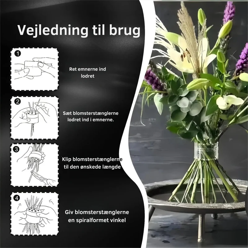 Bloomelevate - Spiral Stam Holder for kunstneriske blomsterarrangementer | 1+1 Gratis