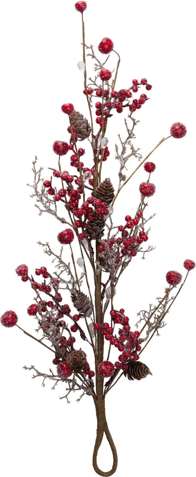 Ramo decorativo con bacche rosse, 56 cm