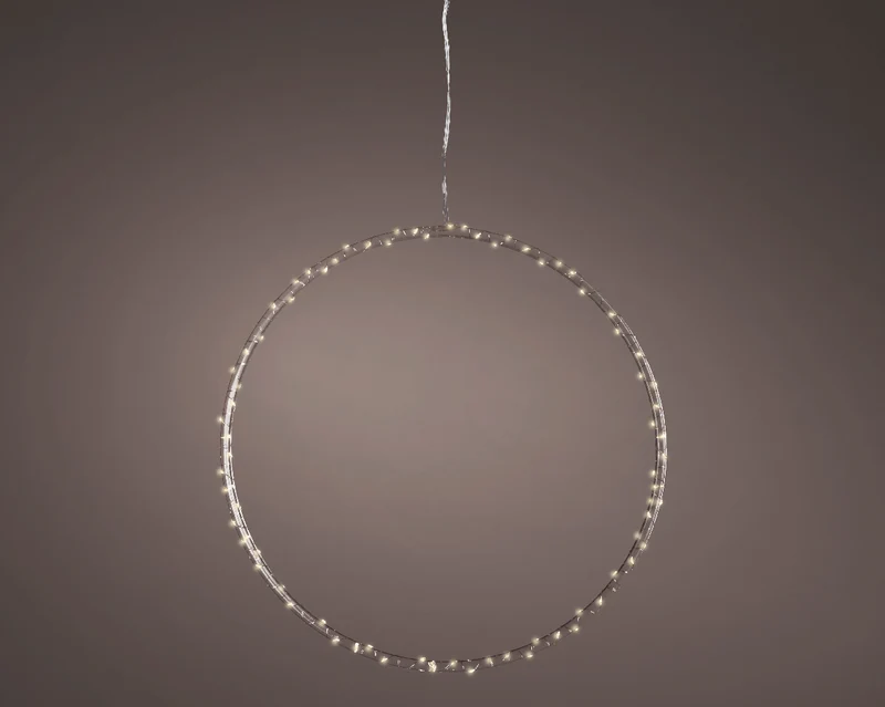 Cornice luminosa 80 LED, diametro 45 cm, luce bianco caldo.