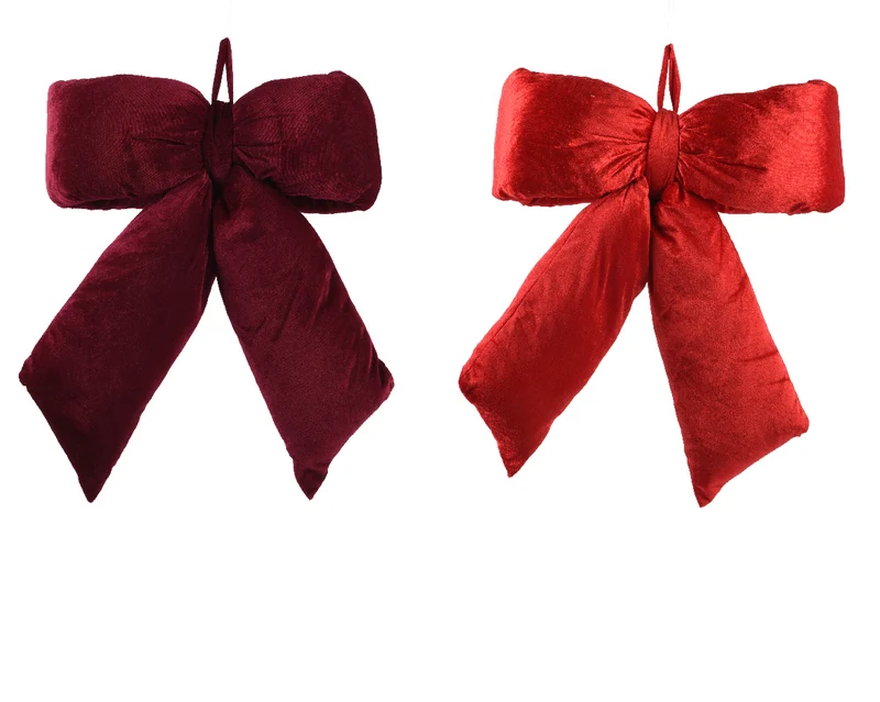 Fiocco Natalizio modello assortito Rosso H5cm