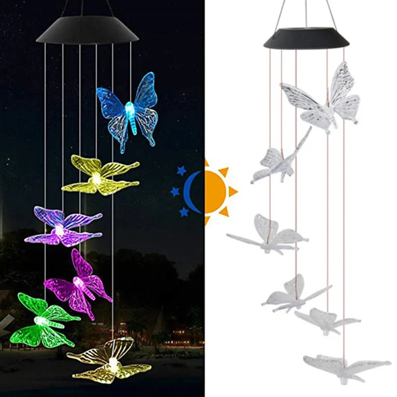 FlutterGlow - Solcelledrevet sommerfuglelampe til udendørs belysning