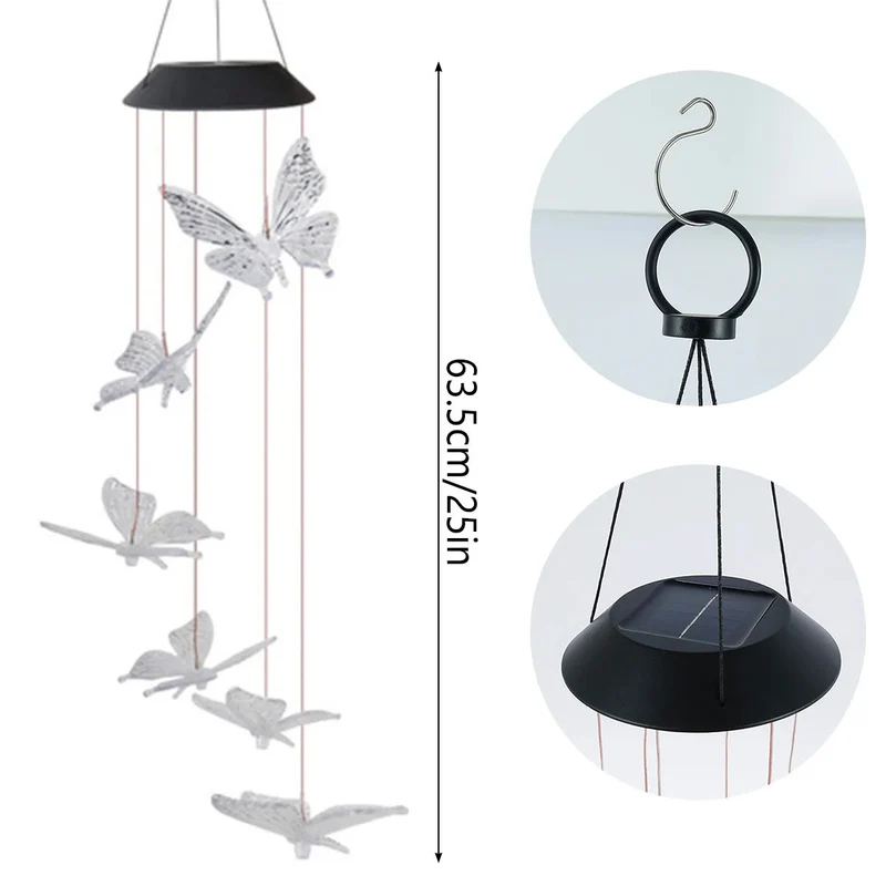 FlutterGlow - Solcelledrevet sommerfuglelampe til udendørs belysning