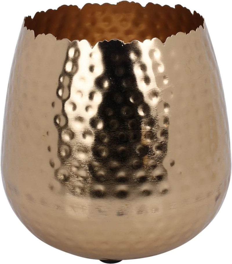 Vaso Decorativo in Ceramica Dorata - 18 cm