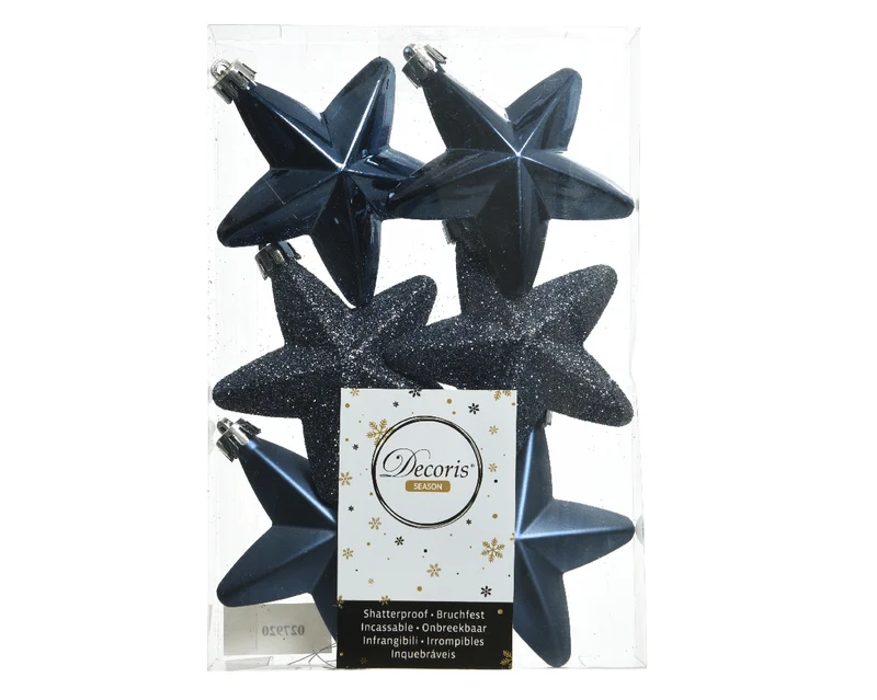decorazione natalizia appendibile Stelle Miste Blu Notte H7.5cm