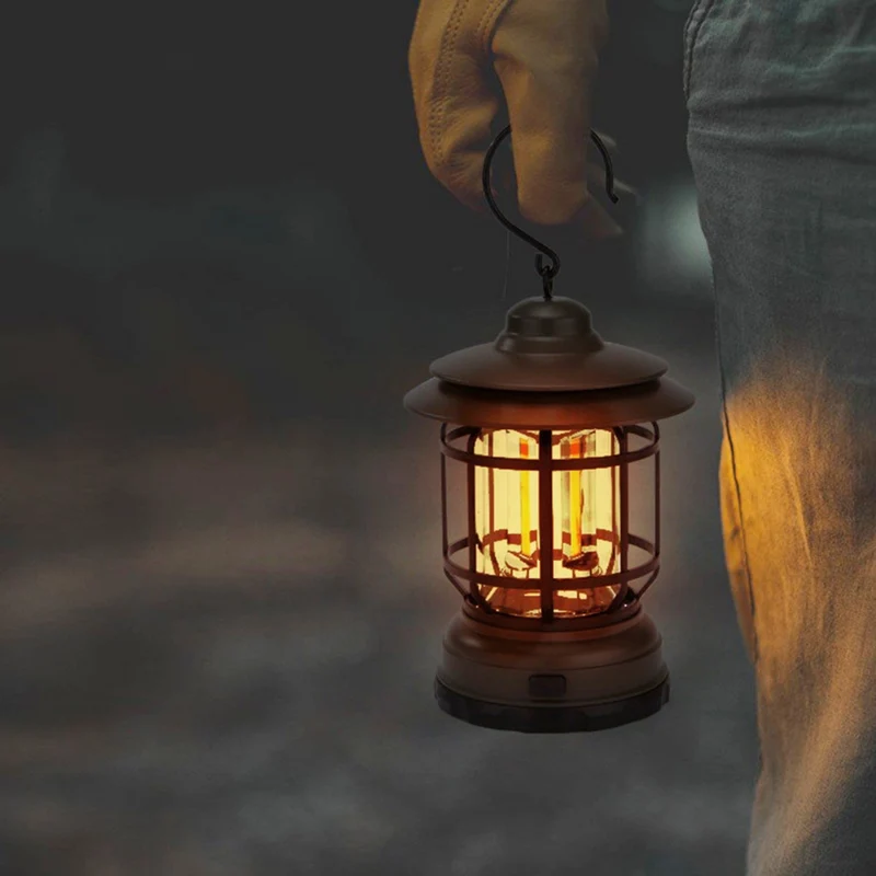 RetroFlame - Vintage LED lanterne til udendørs eventyr
