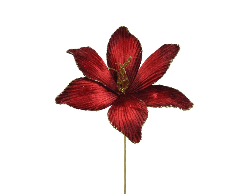 Magnolia in Velluto Rossa H.60 cm