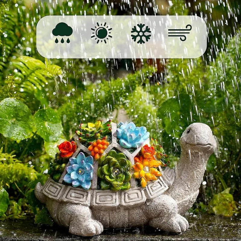 TurtleBloom - Håndlavet solcellelampe til elegant udeliv