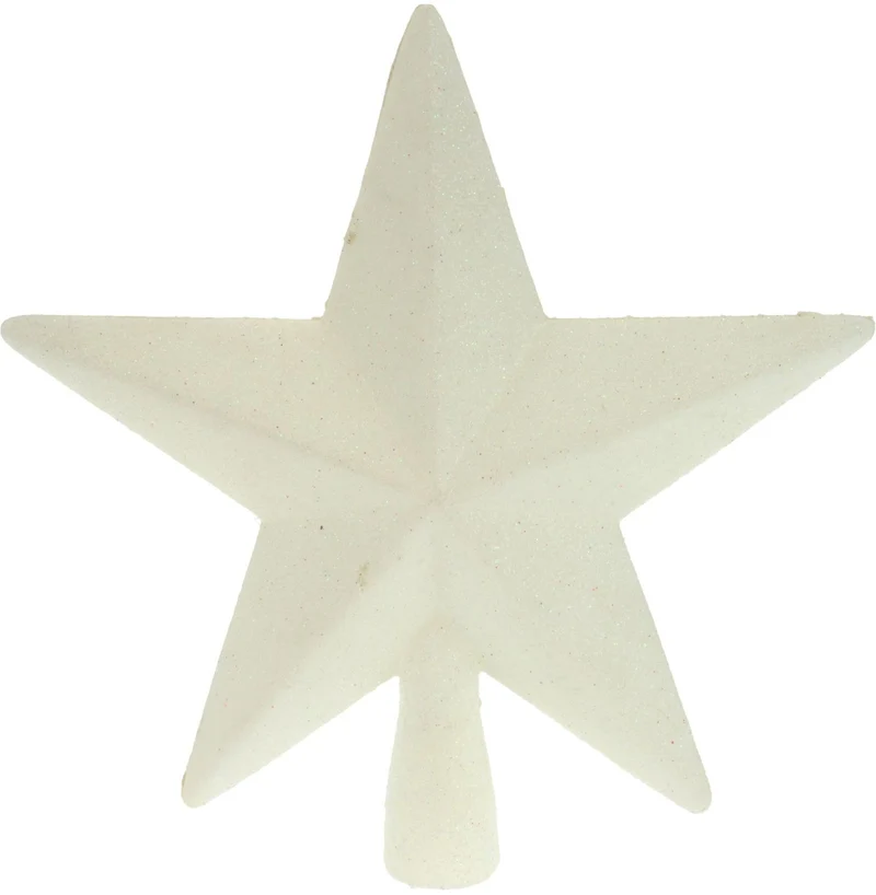 Puntale Stella Natalizia 19cm Bianco