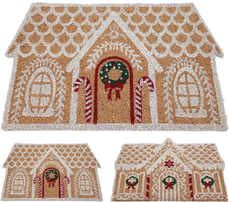 Zerbino natalizio per casa 59x39cm - marrone fantasia assortita