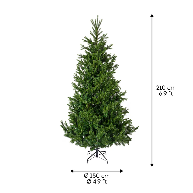 ALBERO DI NATALE 210CM NORDMANN VERDE