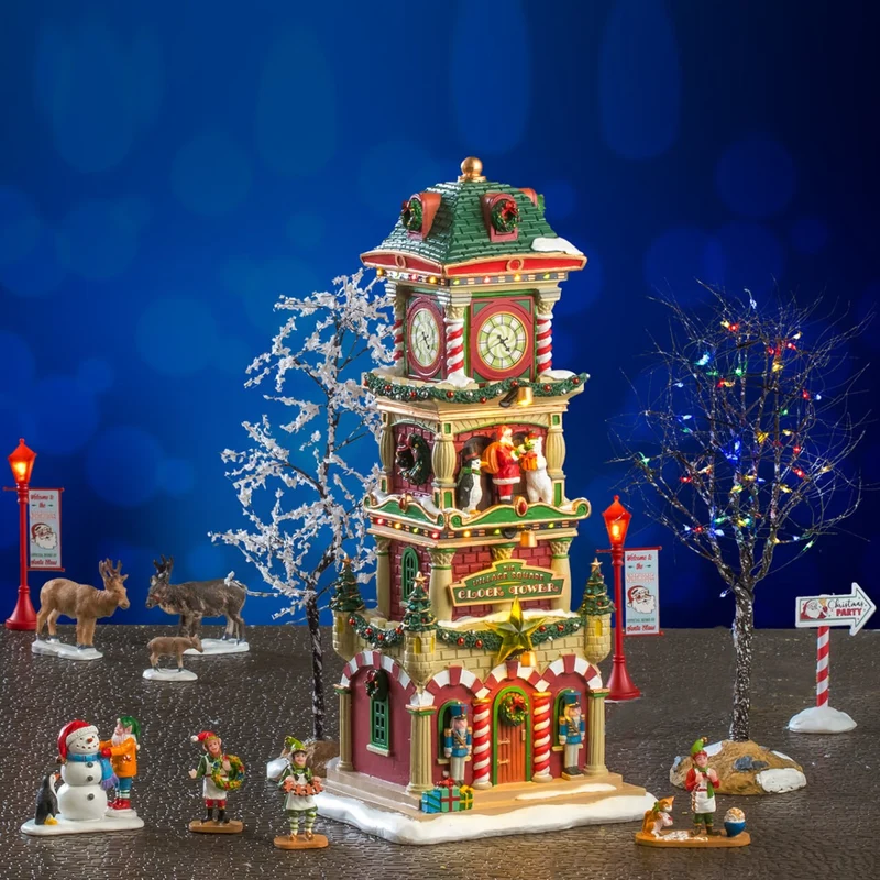 The Village Square Clock Tower Set - LEMAX COD. 56673