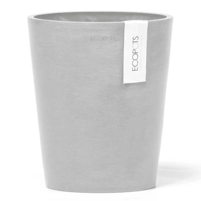 VASO DA TAVOLO ROTONDO MORINDA D14XH16CM BIANCO/GRIGIO