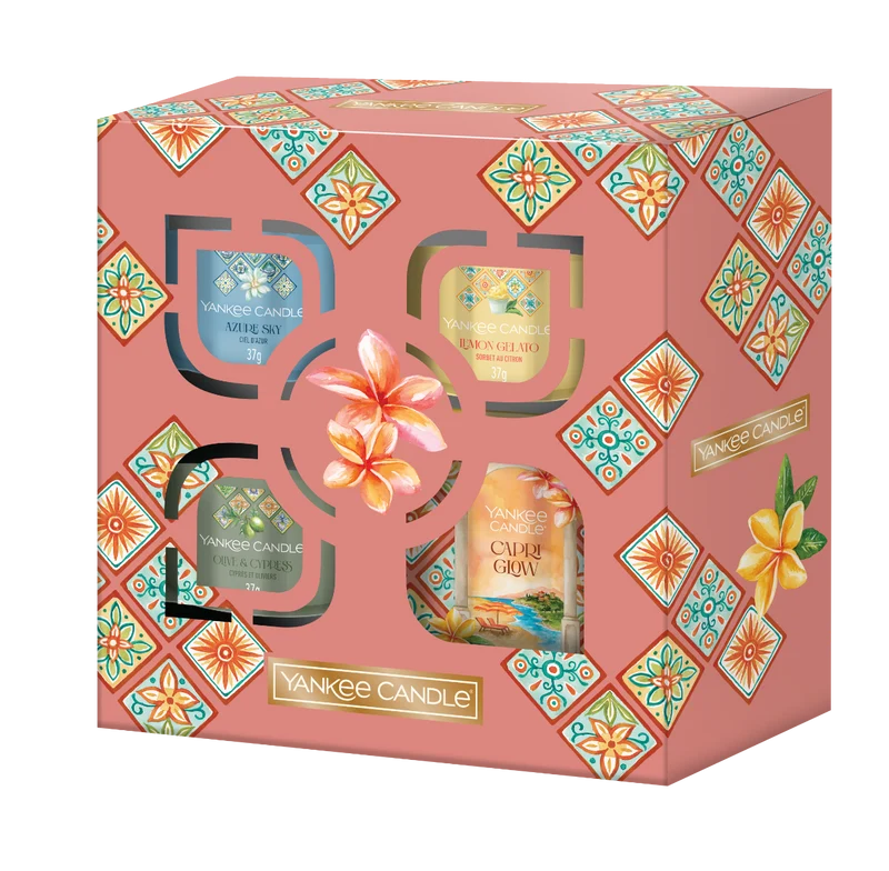 CONFEZIONE REGALO 1 TUMBLER PICCOLO E 3 CANDELE MINI - YANKEE CANDLE