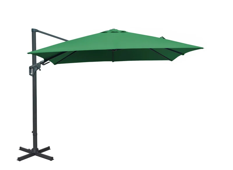 OMBRELLONE PARASOLE INCLINABILE NH 3X3MT CON MANIGLIA GRIGIO E VERDE MANDORLA
