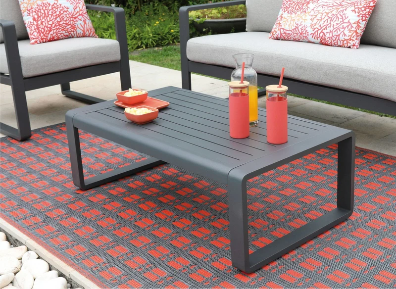 SET SALOTTO MOJITO II 4 PEZZI GRAFITE E GRIGIO