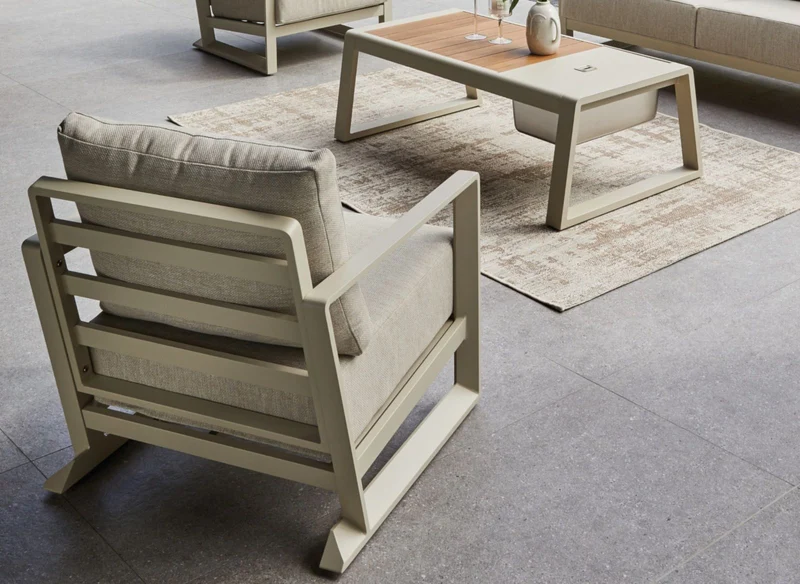 SALOTTO PERTH 4 PEZZI CREMA E BEIGE